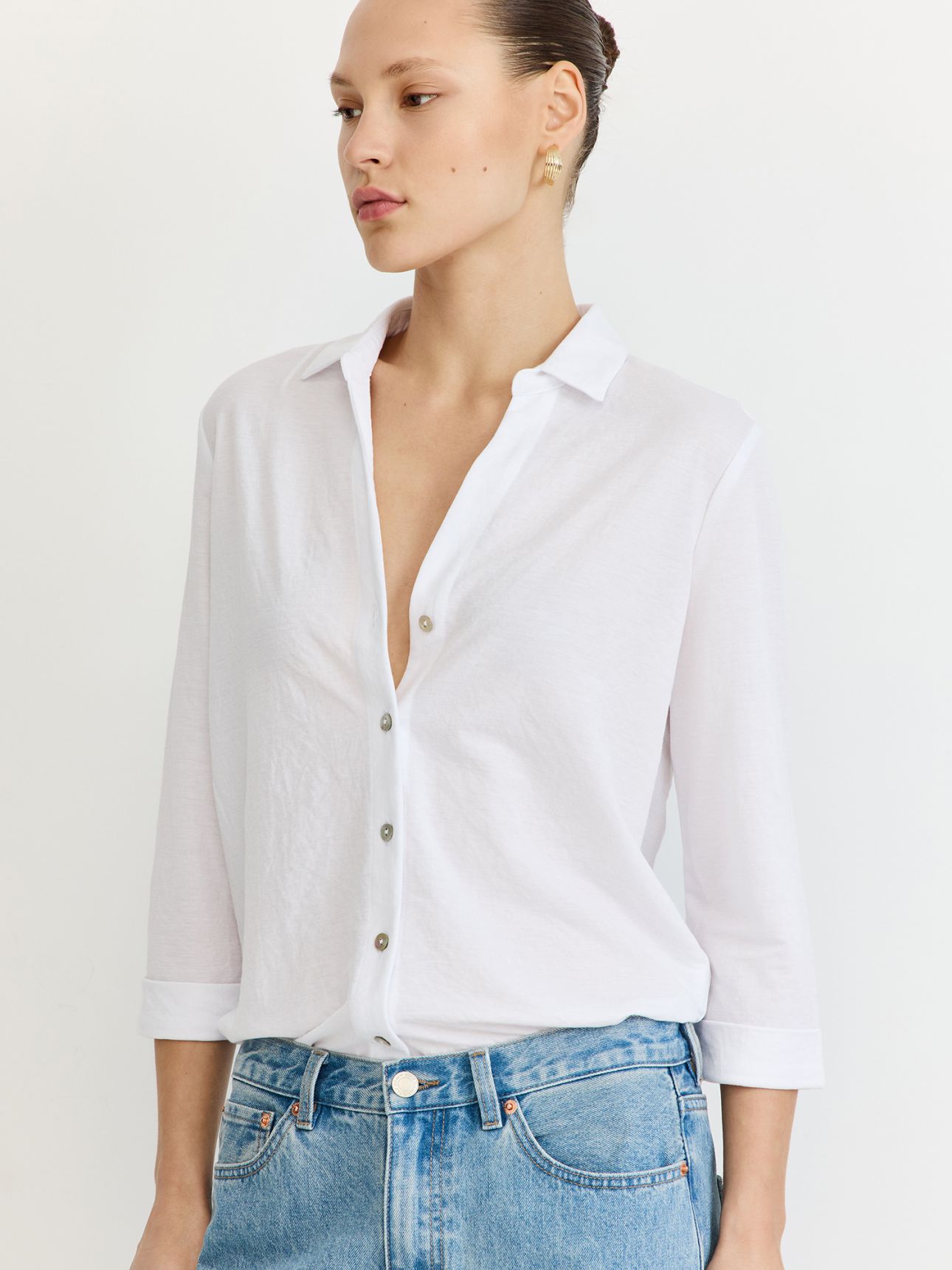 חולצת טוניקה מכופתרת