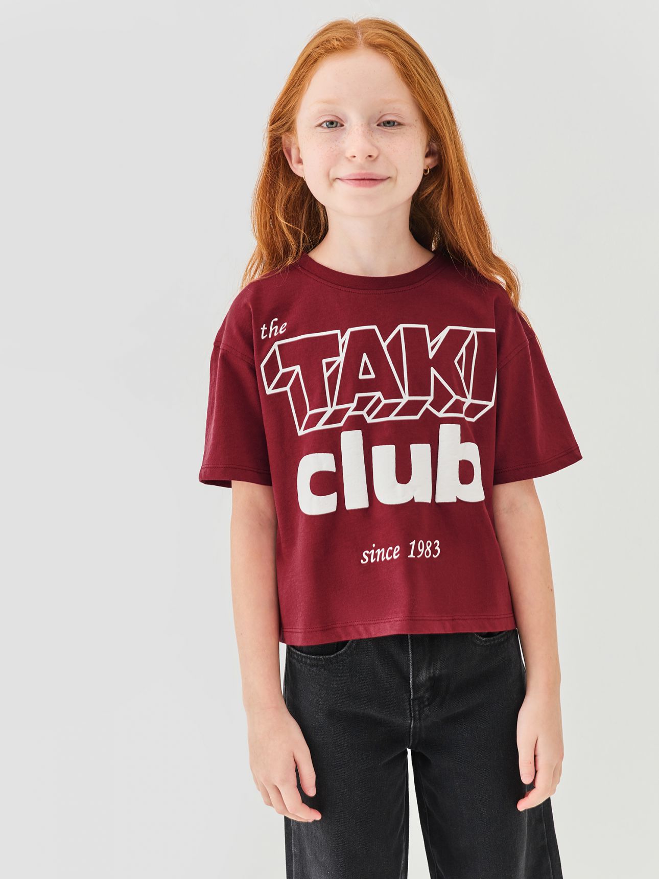 טישירט קרופ בנות טאקי קלאב