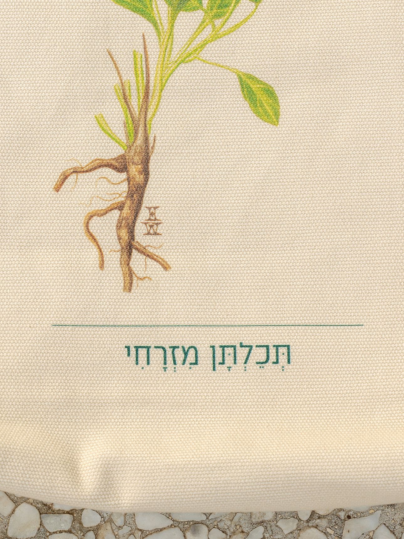 תיק בדפוס פרח תכלתן מזרחי