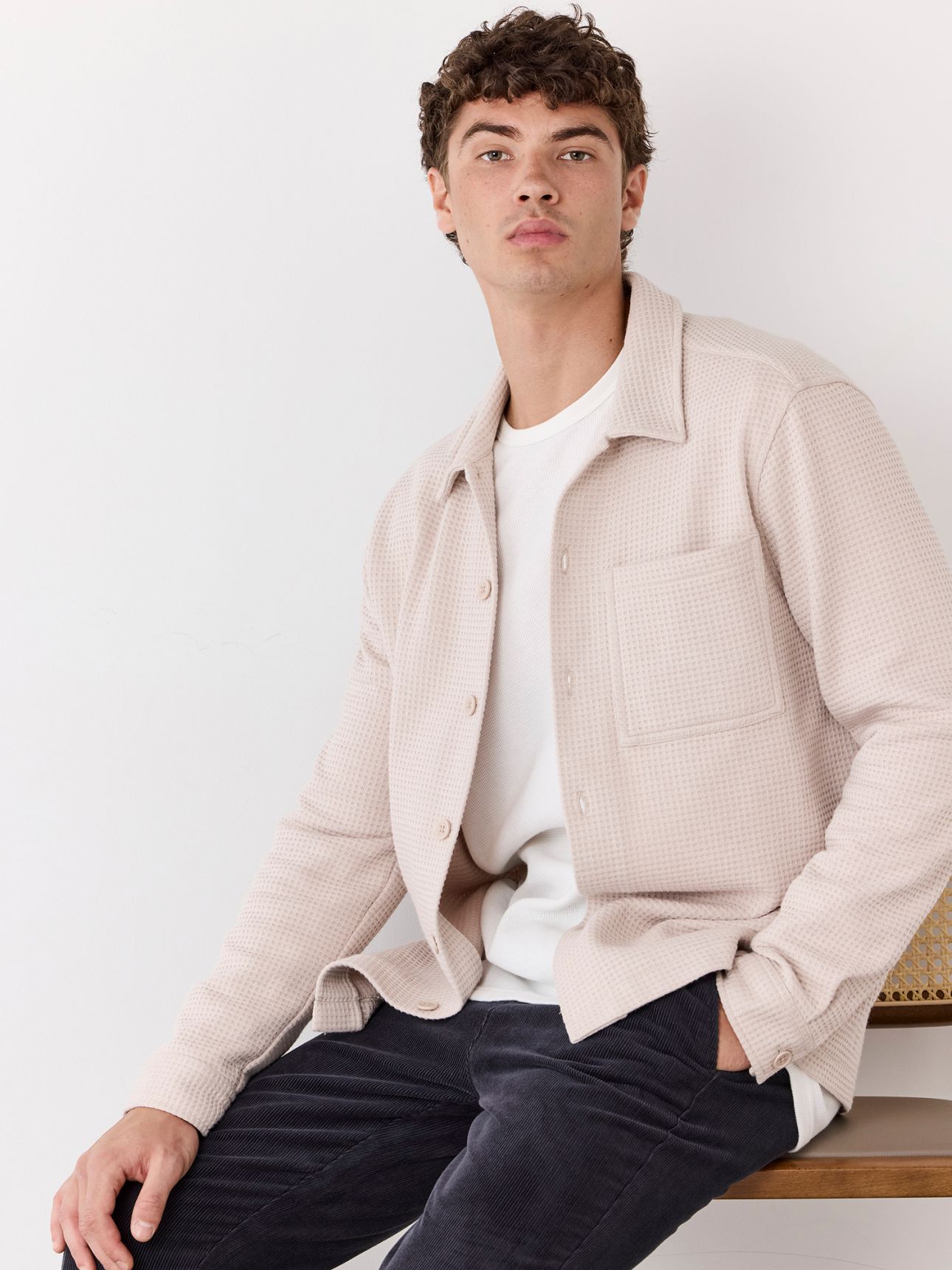 חולצת אוברשירט וופל