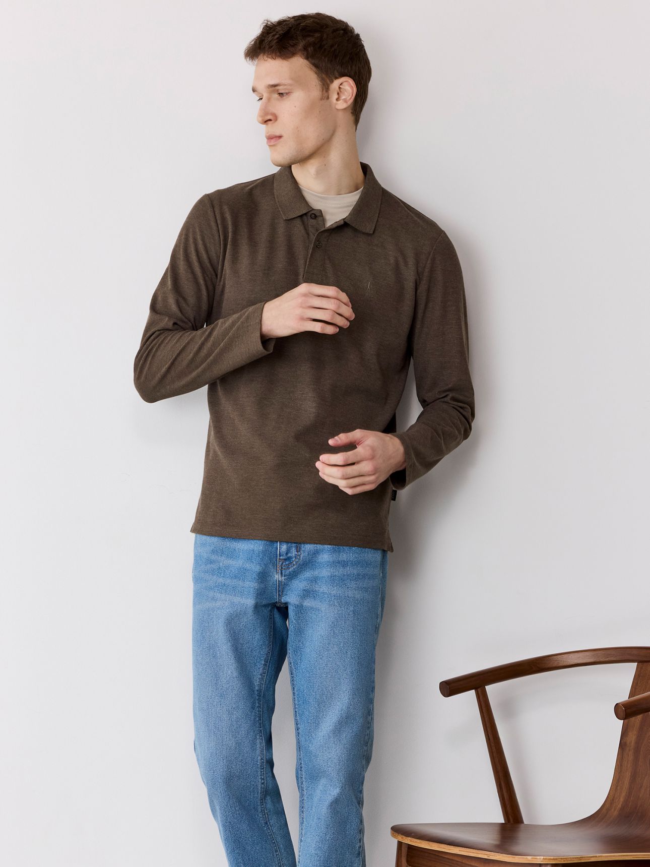 פולו גולפר ארוכה חלקה