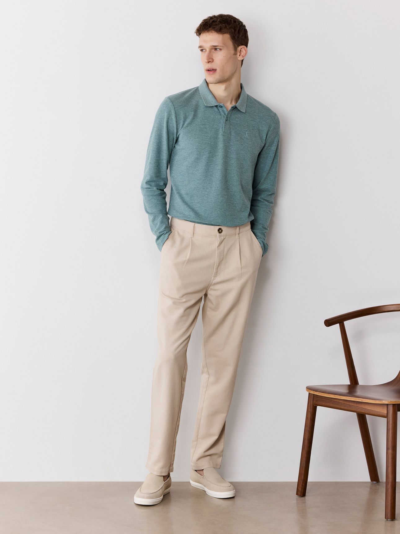 פולו גולפר ארוכה חלקה