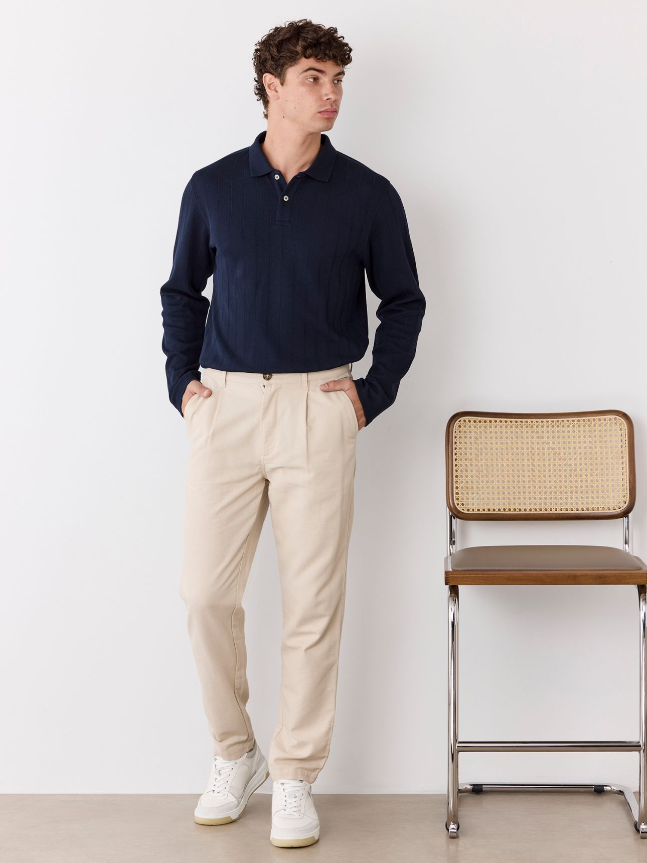 חולצת פולו קלאסית פסים