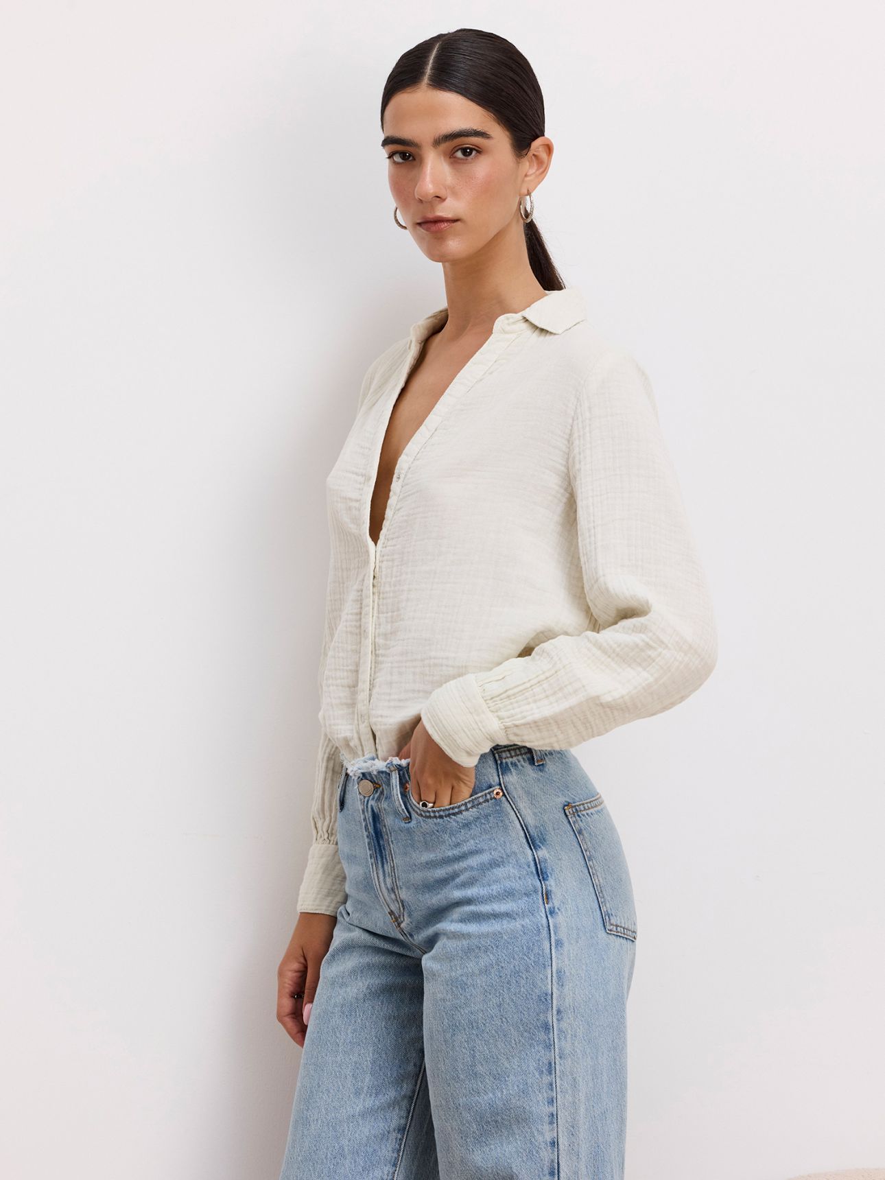 חולצה מכופתרת ארוכה טטרה