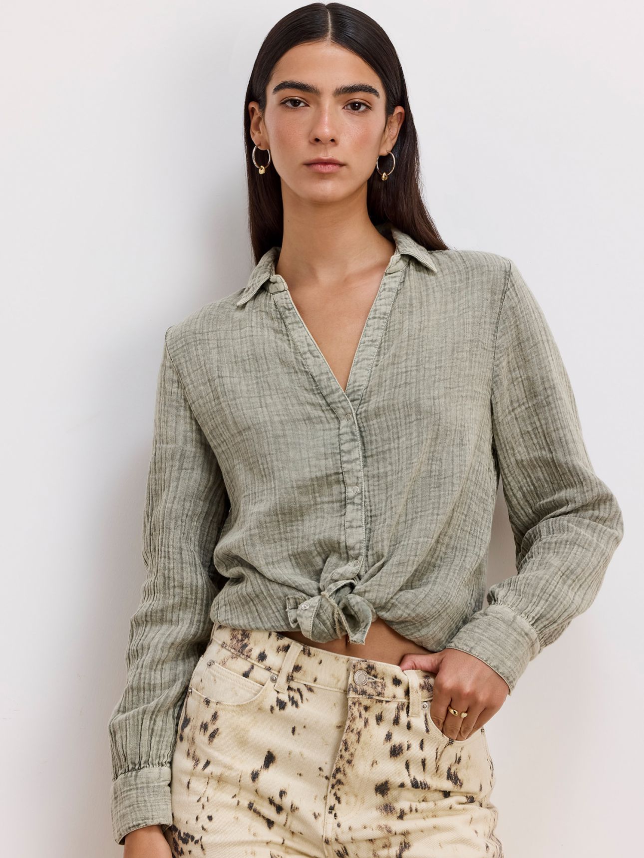 חולצה מכופתרת ארוכה טטרה