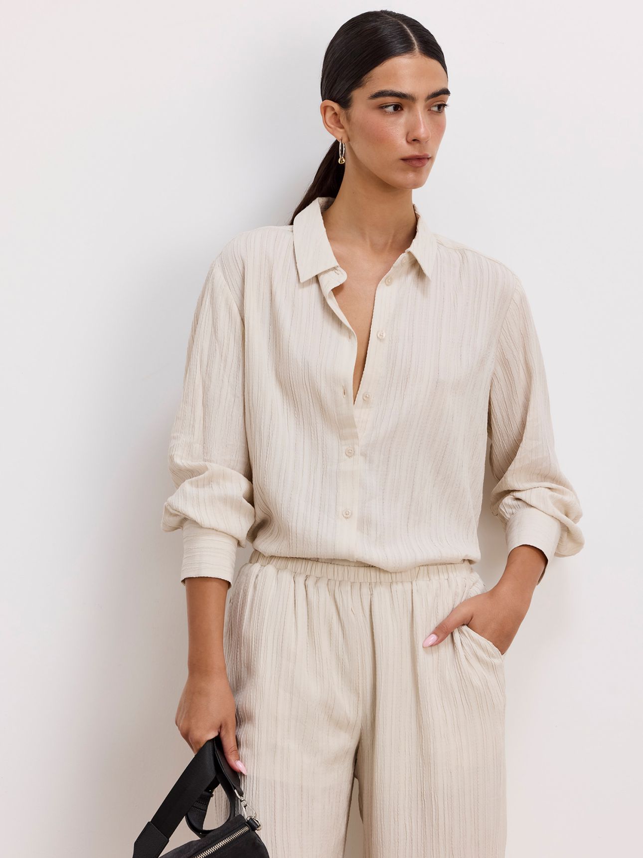 חולצה מכופתרת OVERSIZE