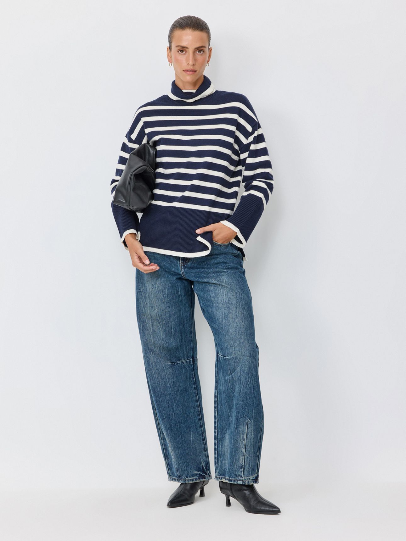 סוודר גולף פסים