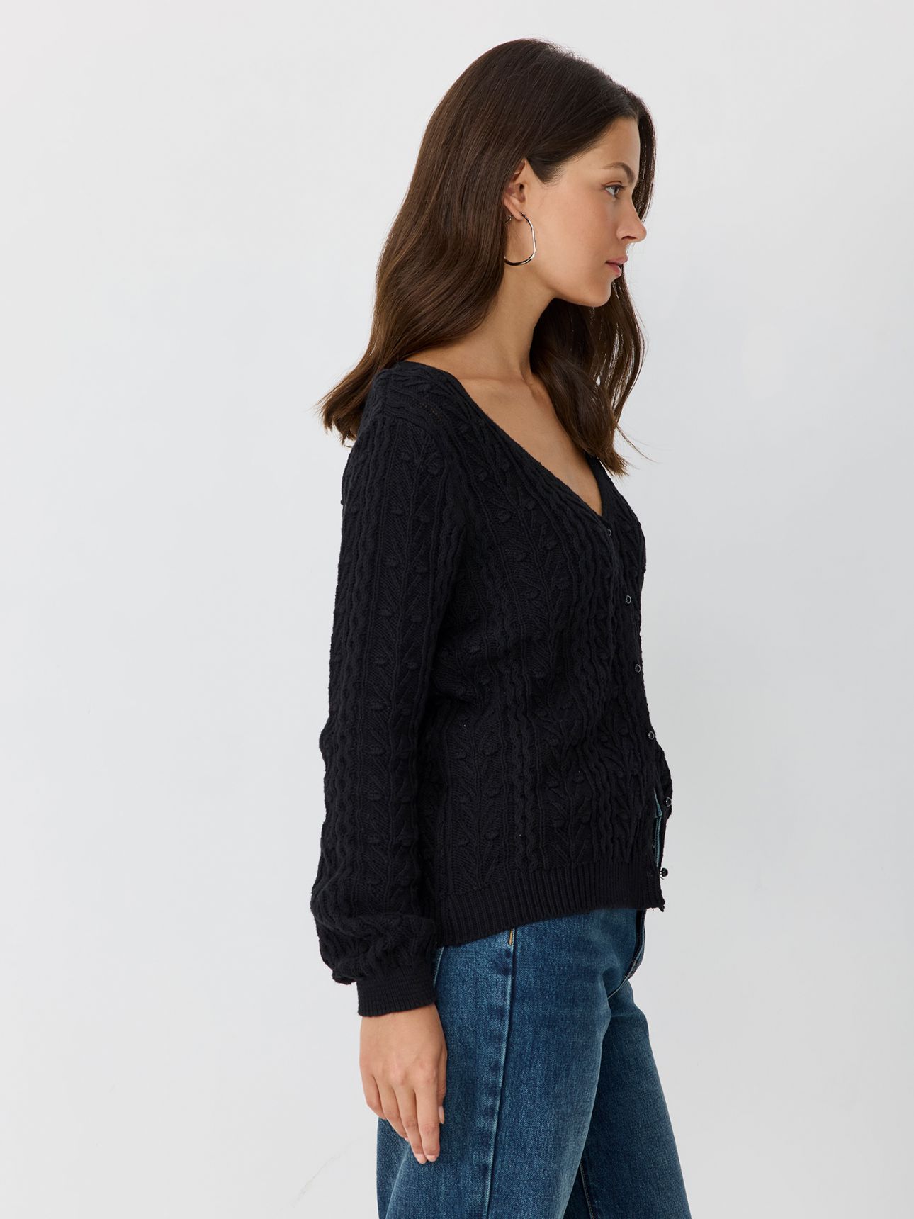 קרדיגן בסריגת קרושה