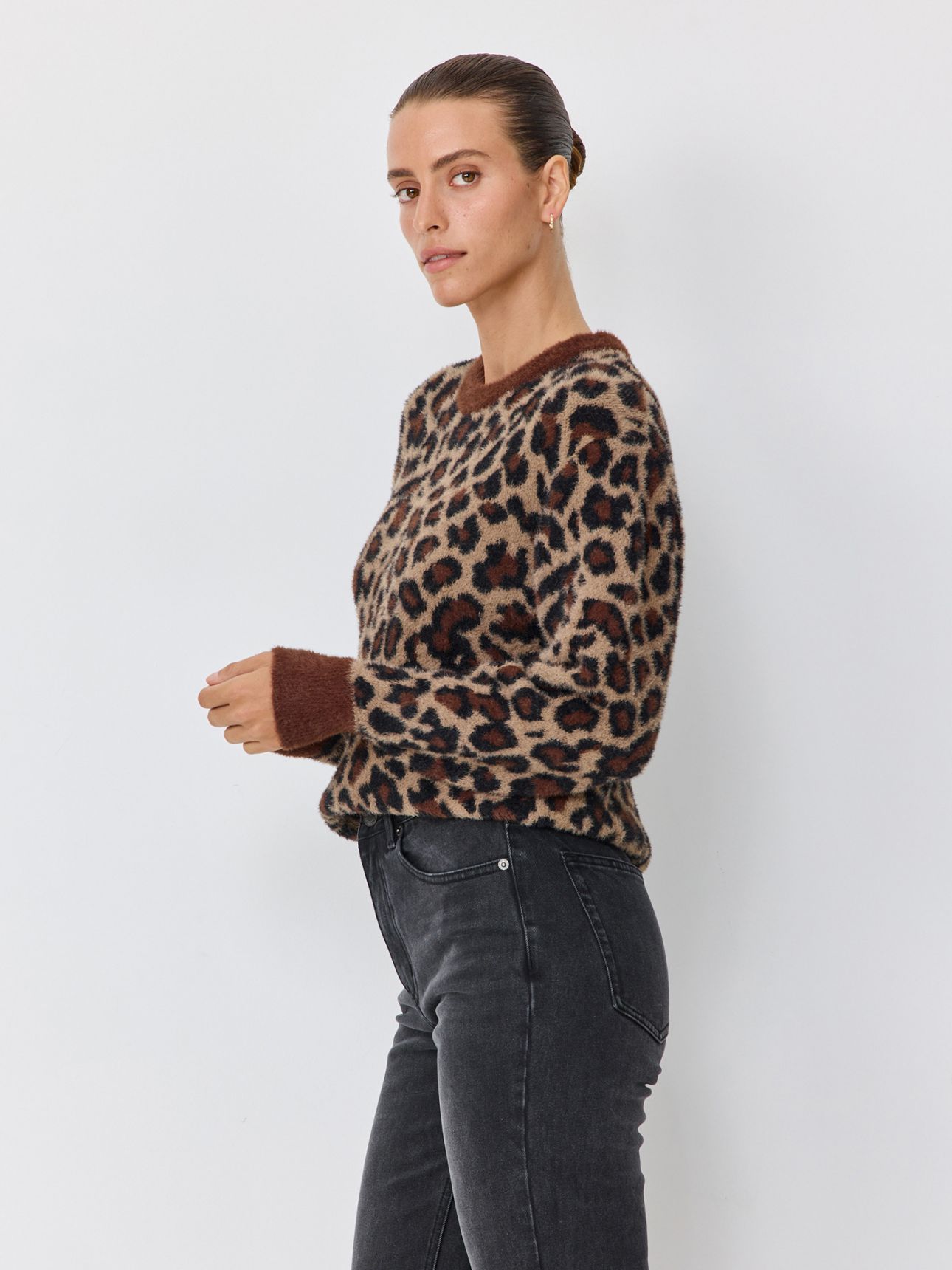 סוודר פלאפי מנומר