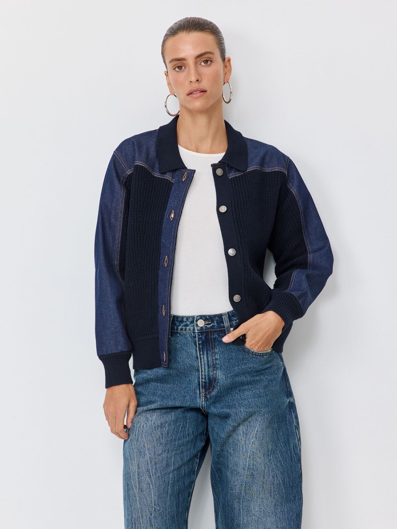 ג’קט בומבר סרוג