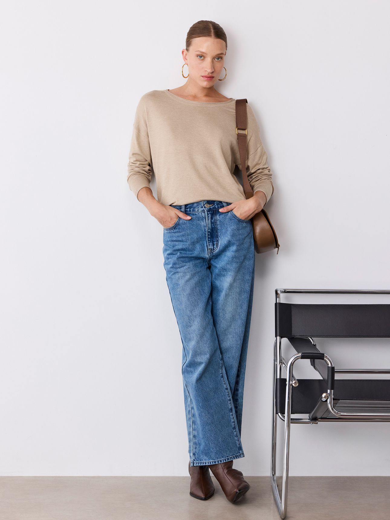 סריג מחשוף סירה בייסיק