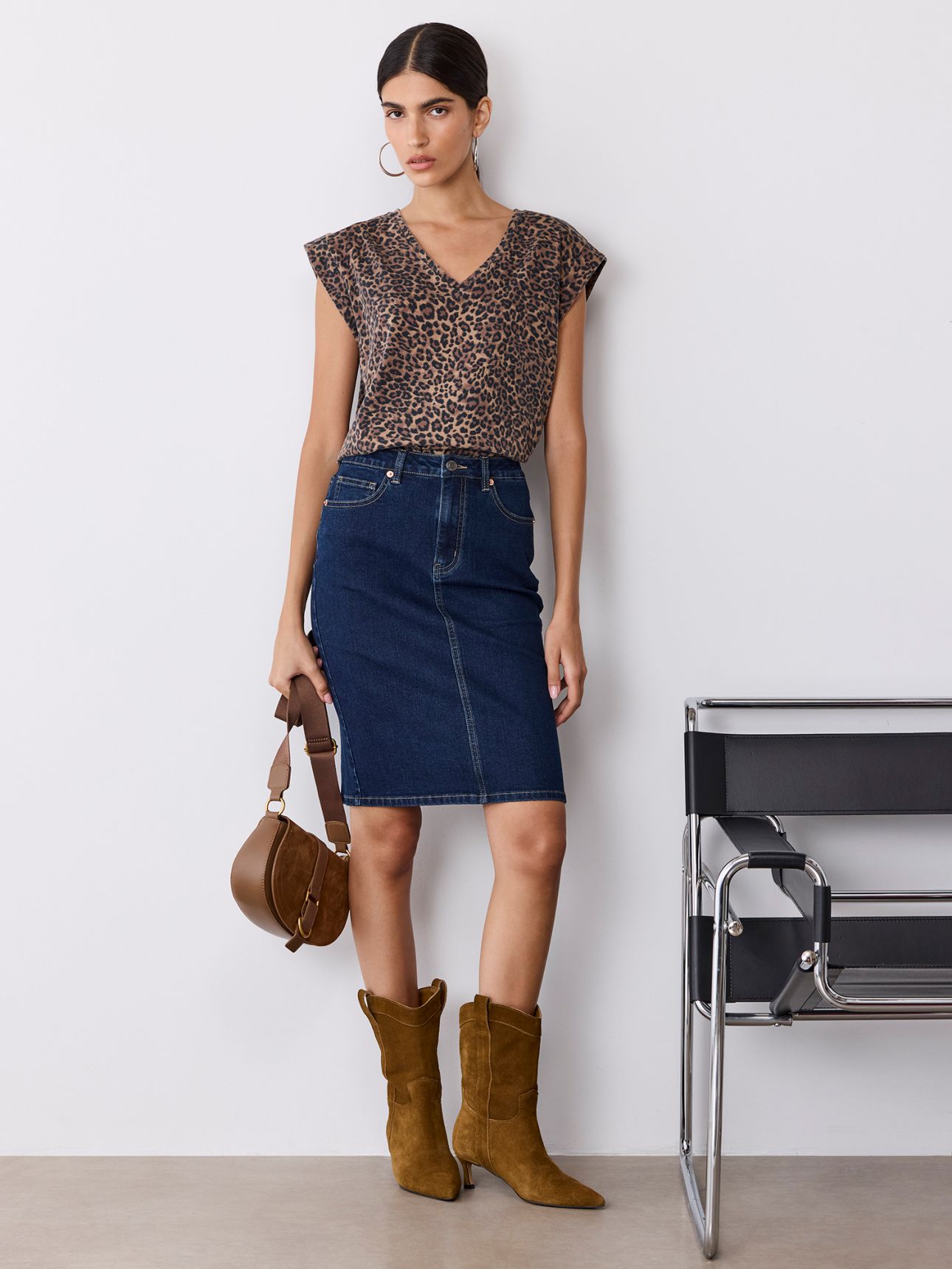 חצאית עיפרון ג’ינס