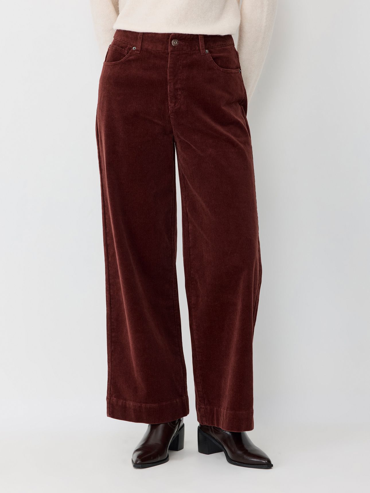 מכנסי קורדרוי בגזרה רחבה