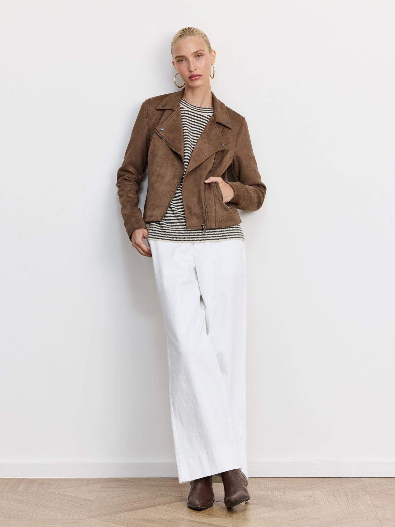 ג’קט אופנעונים במראה זמש