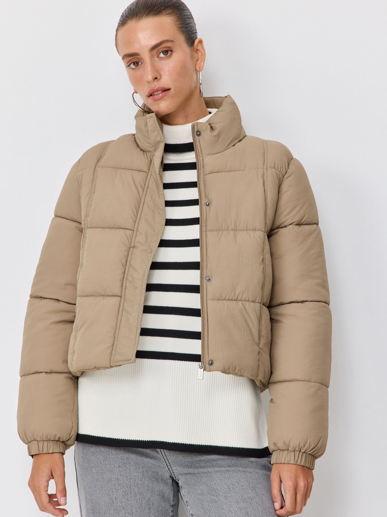 מעיל קווילט קרופ