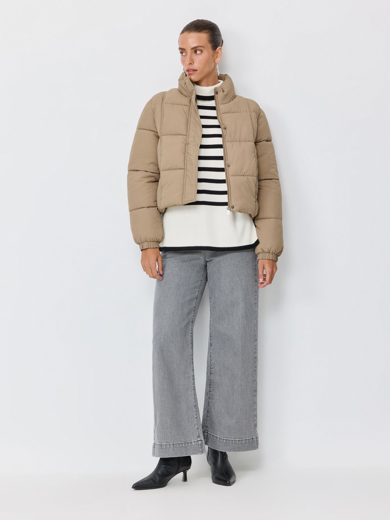 מעיל קווילט קרופ