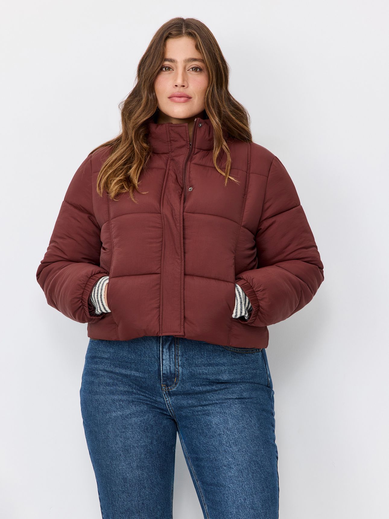 מעיל קווילט קרופ