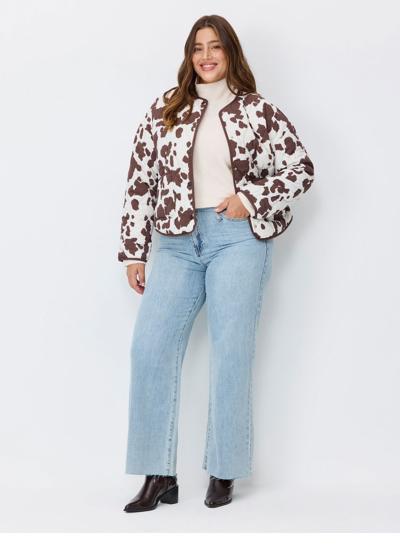 מעיל קווילט מודפס