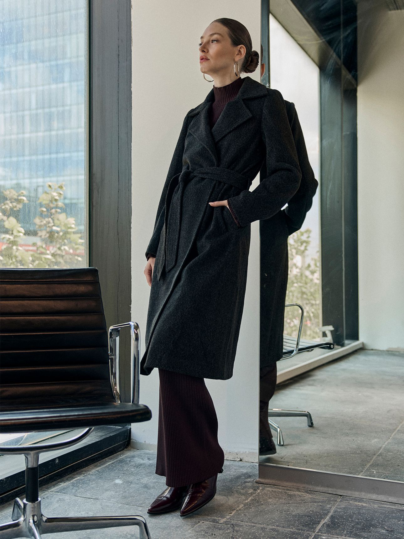 מעיל ארוך מחויט