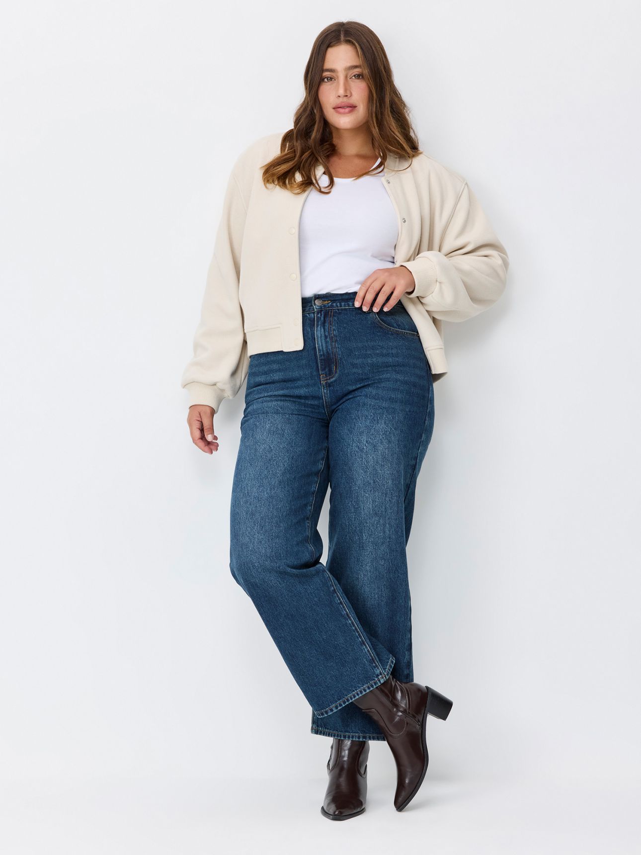 ג’ינס STRAIGHT מותן גבוהה