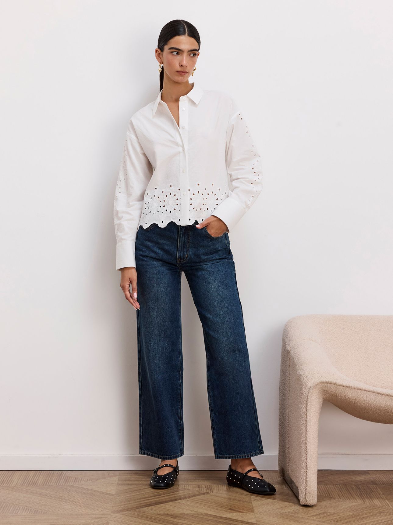 ג’ינס STRAIGHT מותן גבוהה