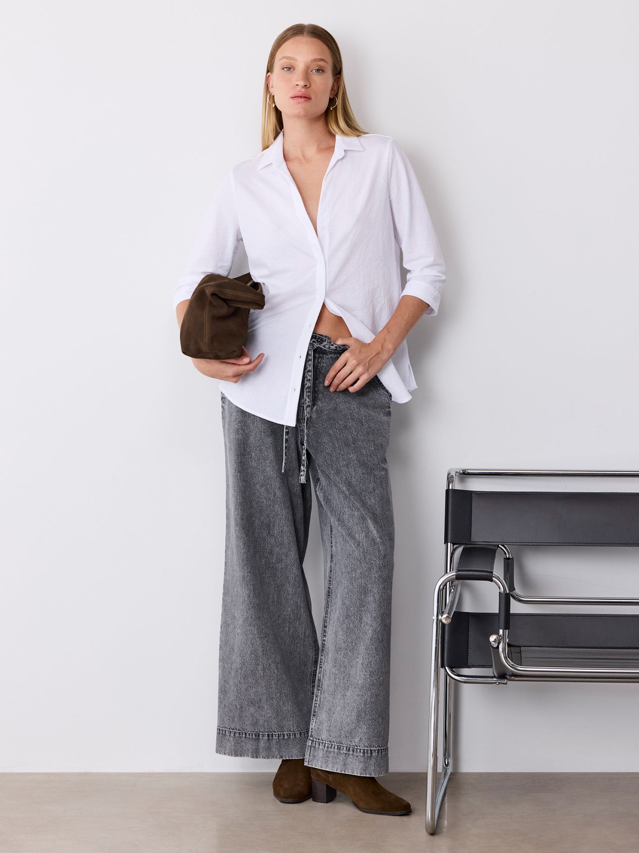 חולצת טוניקה מכופתרת