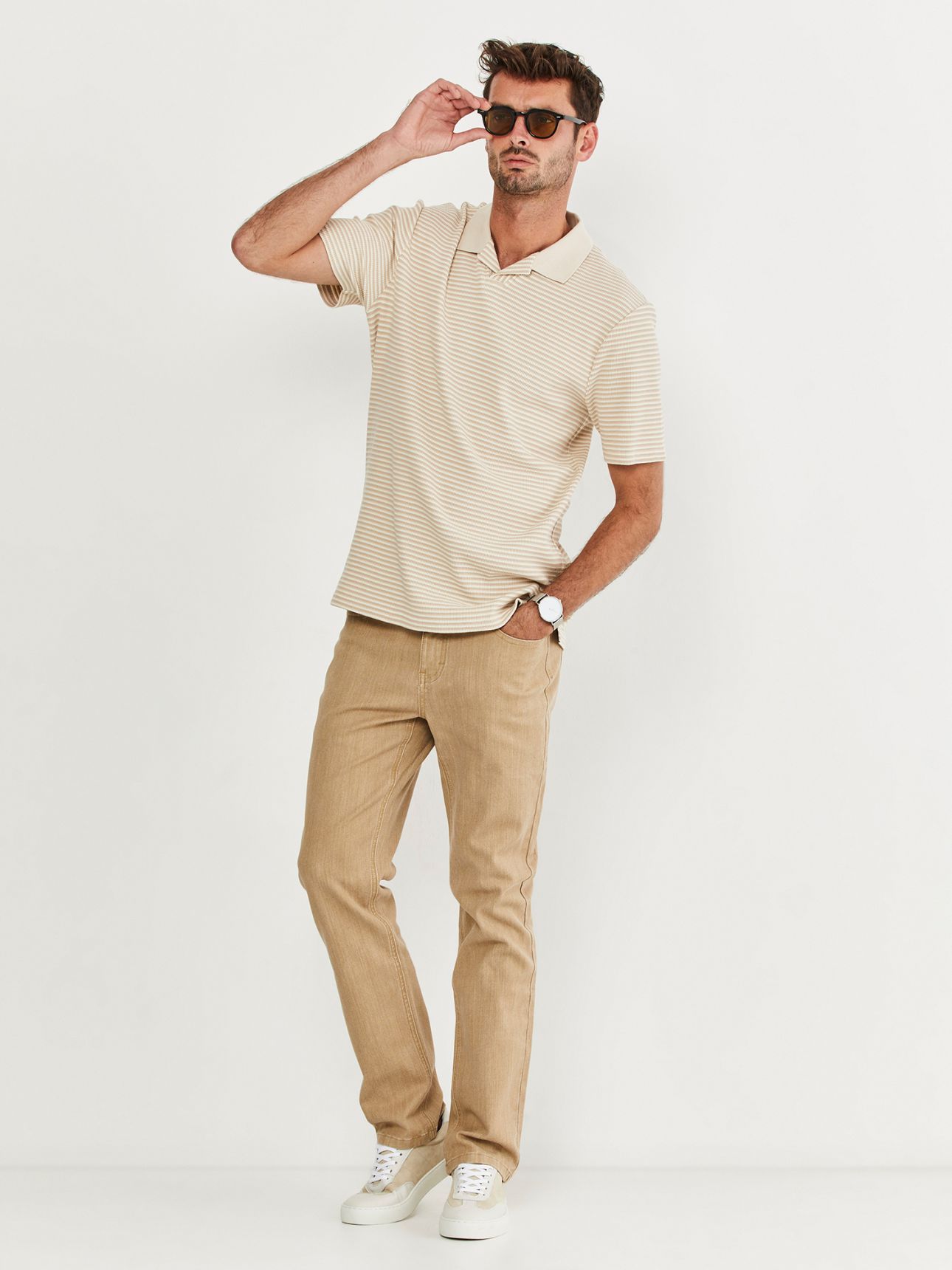 HECHTER PARIS  פולו ג’קארד פסים