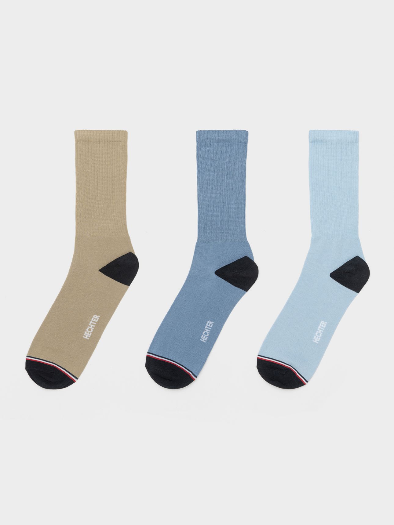 HECHTER PARIS מארז 3 זוגות גרבי כותנה צבע