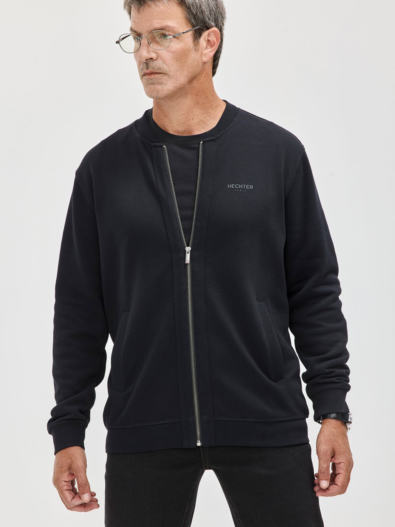 HECHTER PARIS סווטשירט בגזרת בומבר