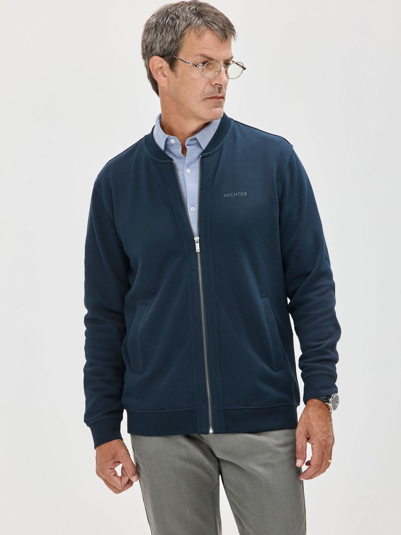 HECHTER PARIS סווטשירט בגזרת בומבר