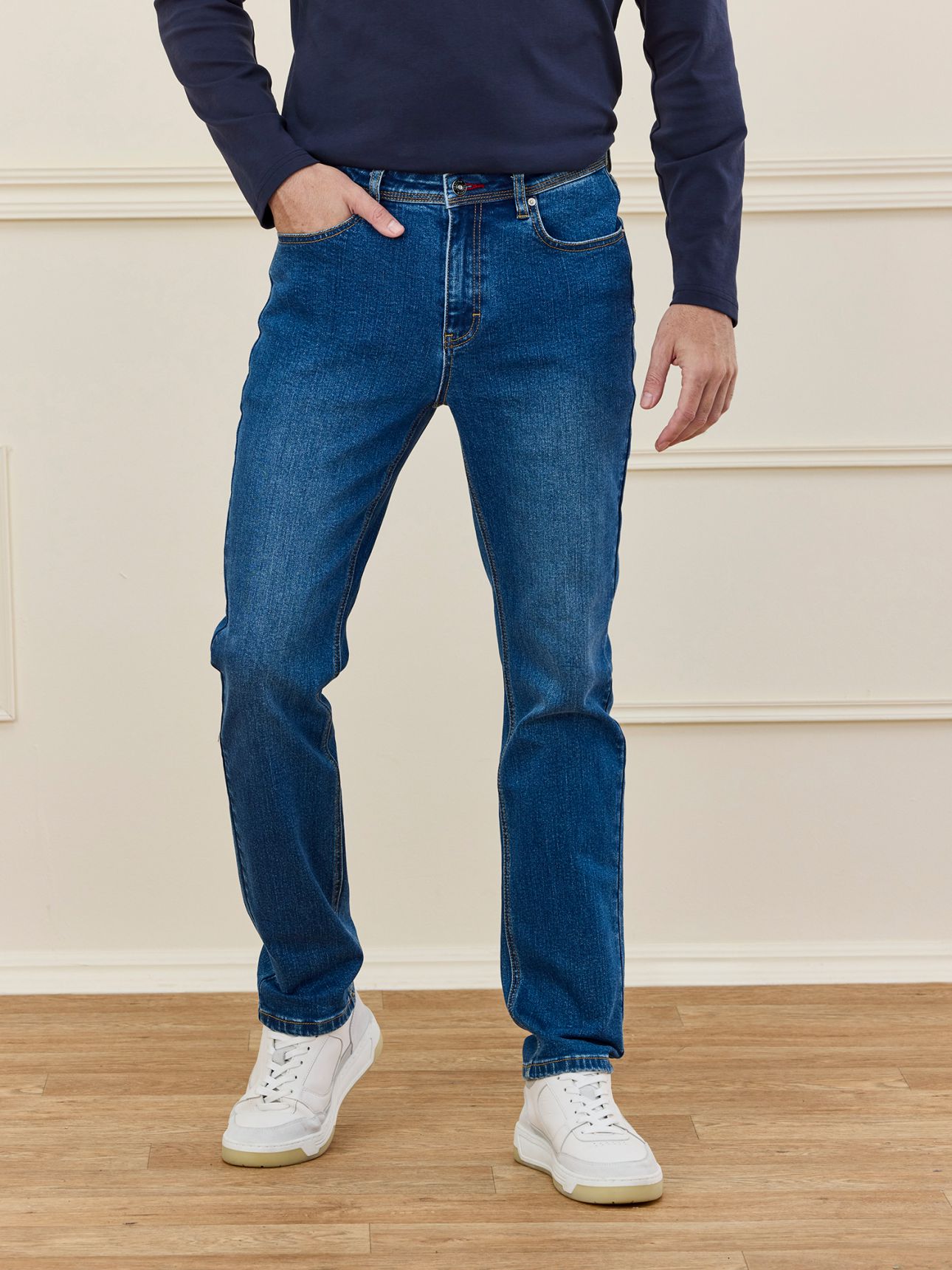 HECHTER PARIS ג’ינס 100% כותנה סטרייט