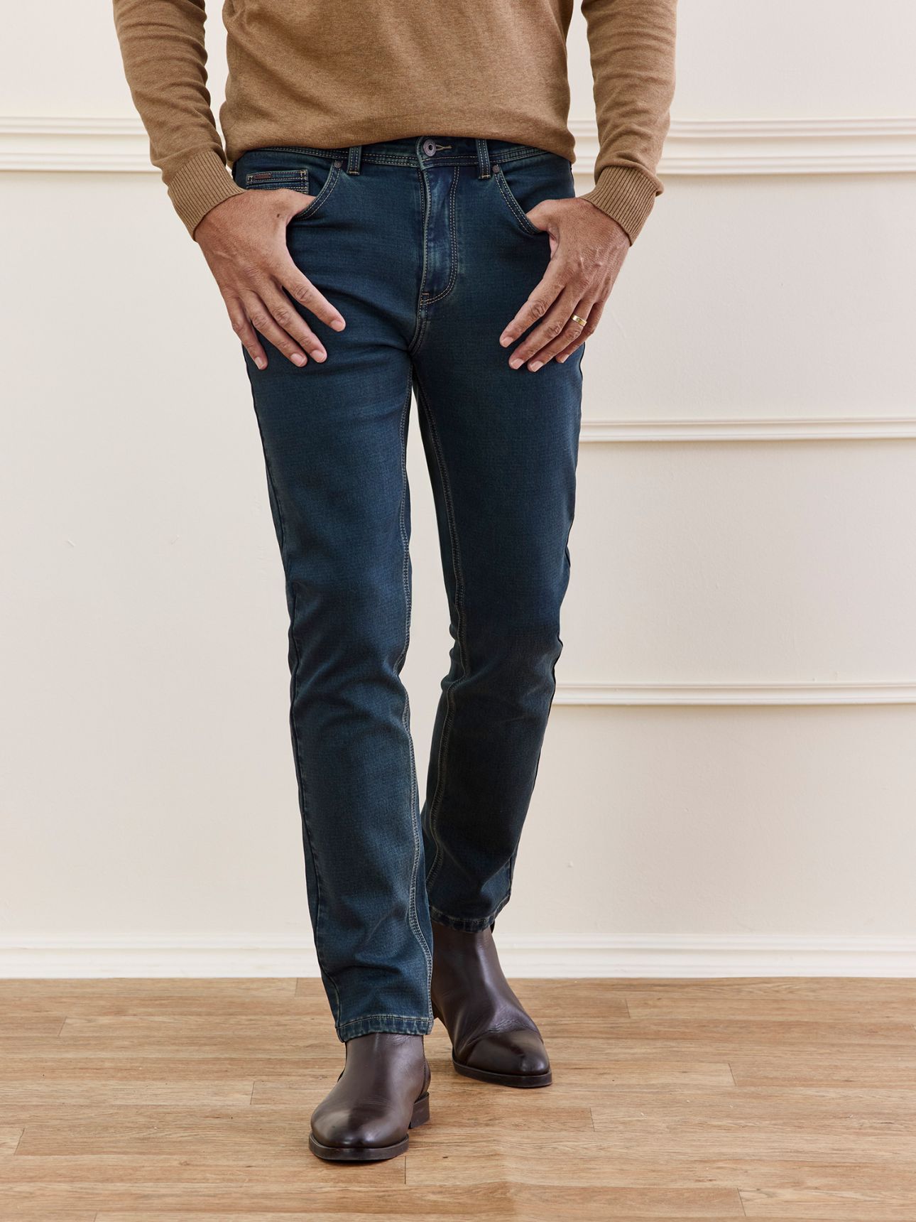 MAX MORETTI ג’ינס שזוף סלים