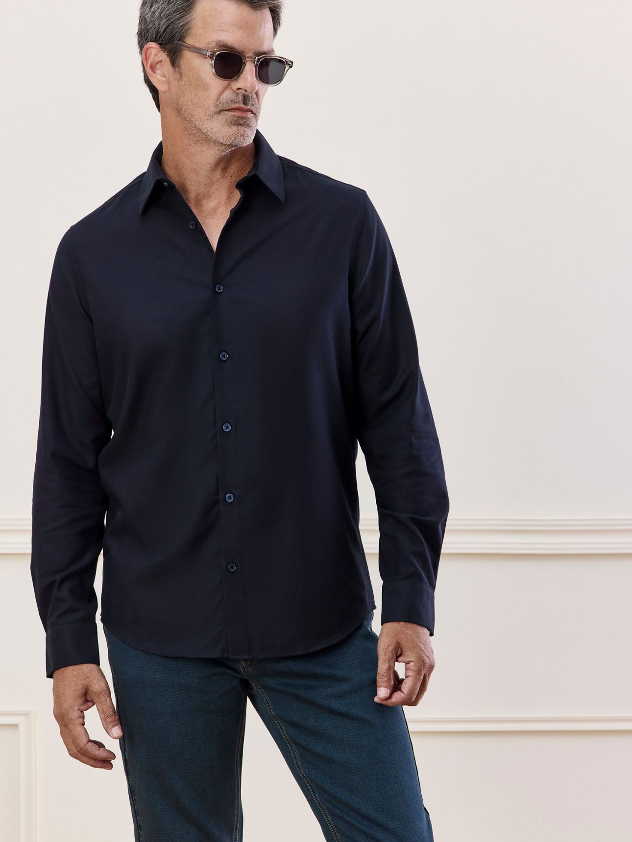 MAX MORETTI חולצה מכופתרת NON IRON טקסטורה