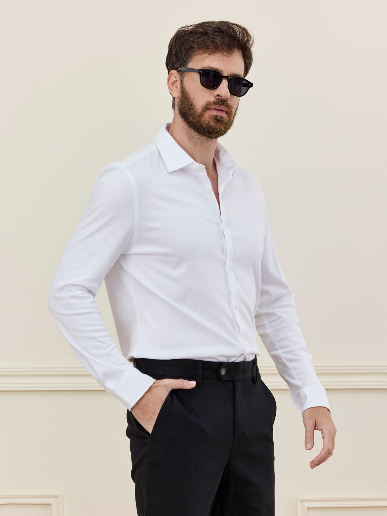 MAX MORETTI חולצה מכופתרת TRAVEL פיקה