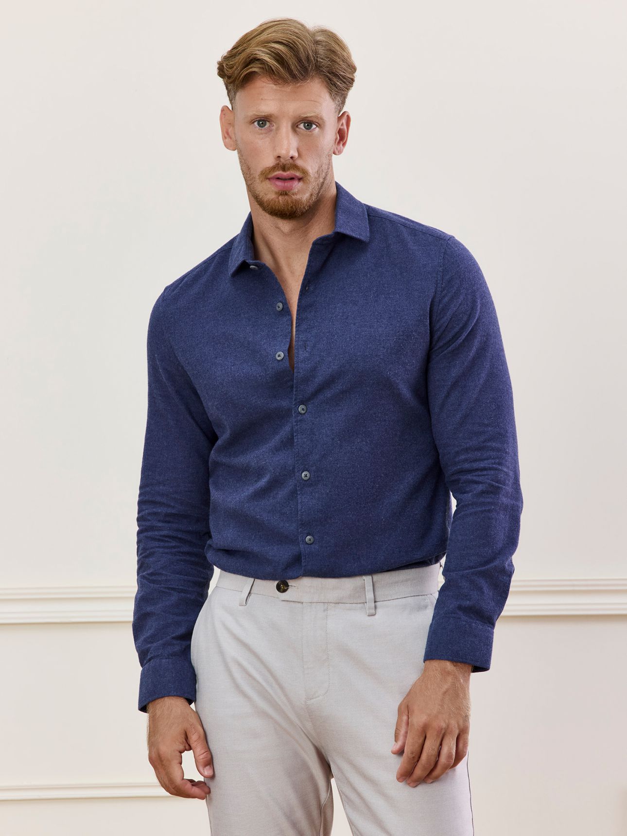 MAX MORETTI חולצה מכופתרת פלנל