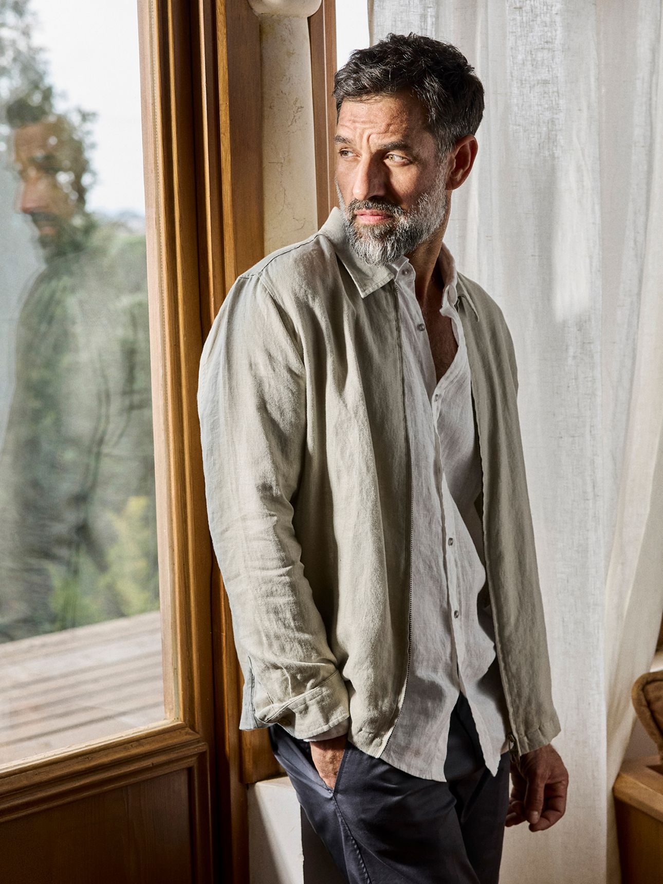 HECHTER PARIS ג’קט קל פשתן