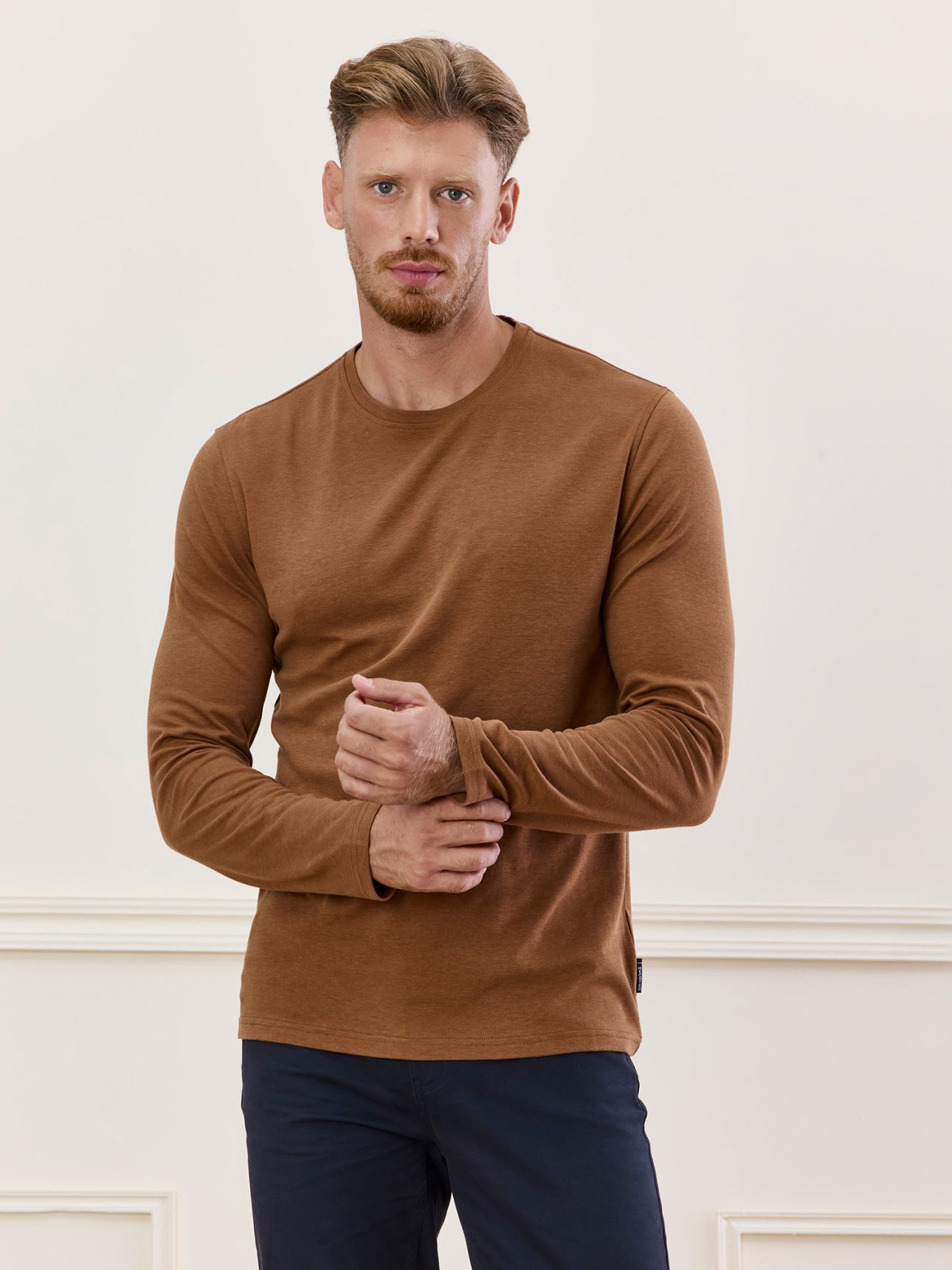 HECHTER PARIS חולצת טי שירט ז’קארד טנסל