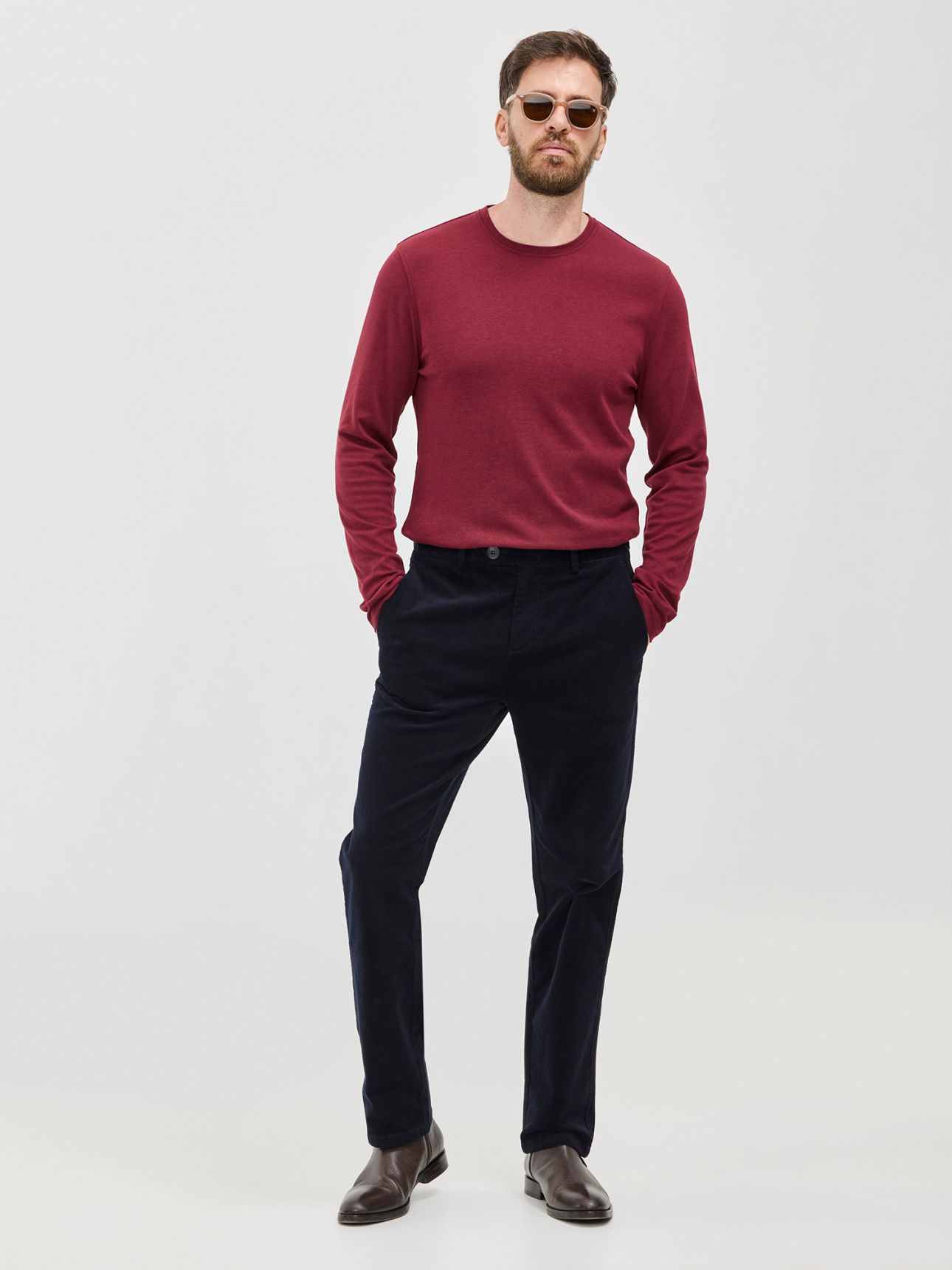 HECHTER PARIS חולצת טי שירט ז’קארד טנסל