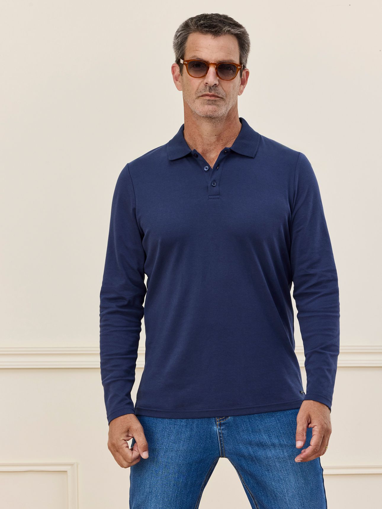 MAX MORETTI חולצת פולו כותנה ליקוויד