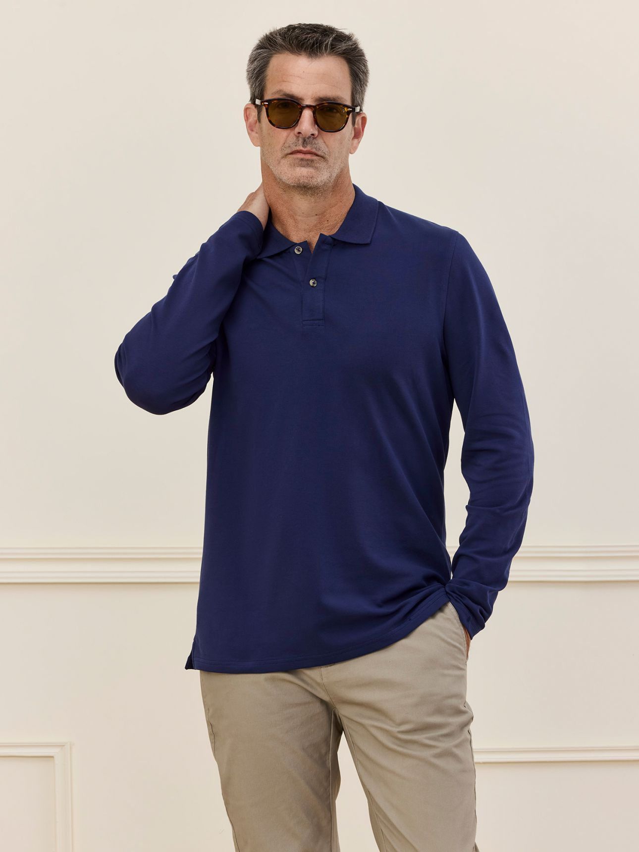 MAX MORETTI חולצת פולו כותנה לייקרה