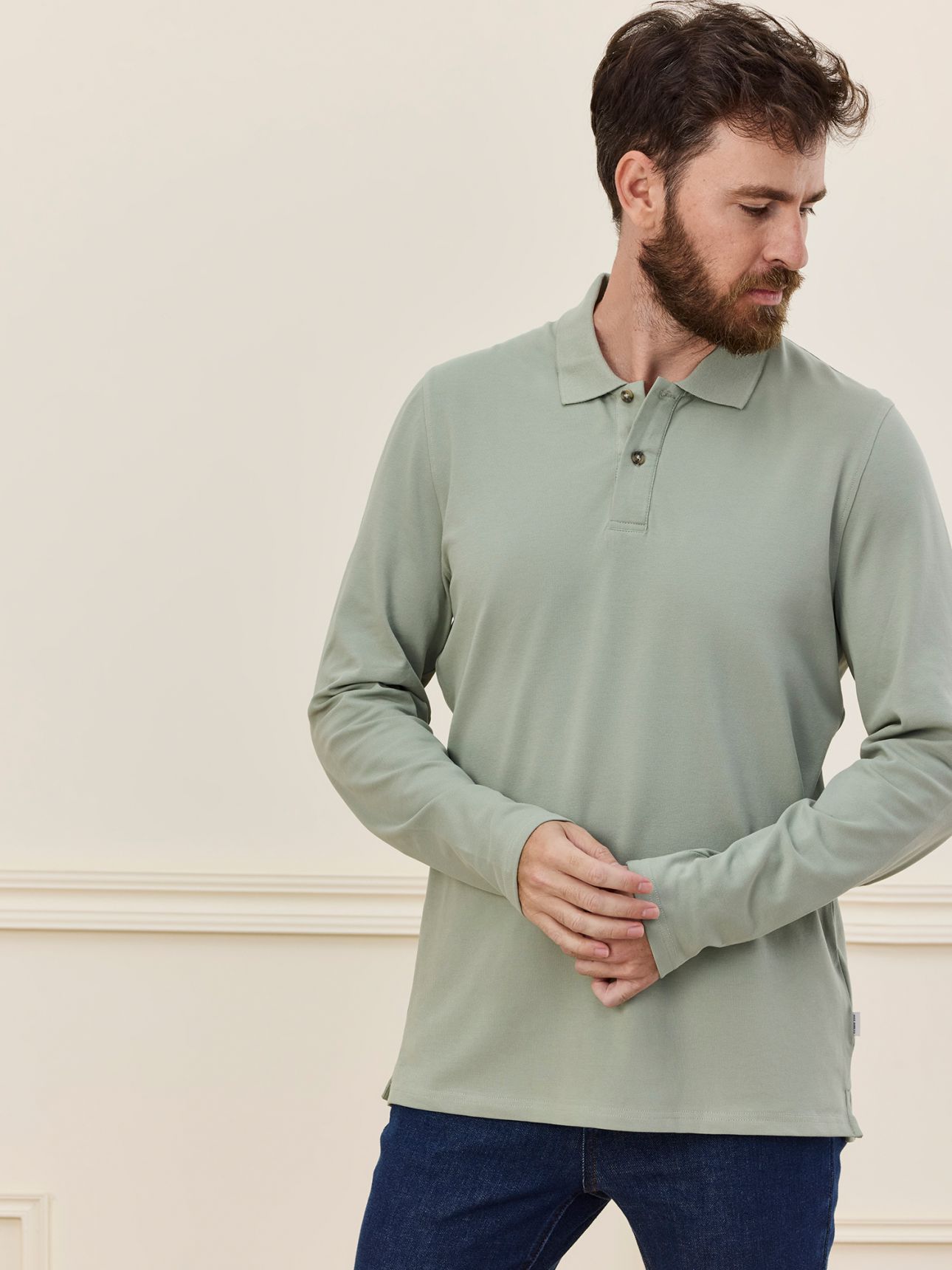 MAX MORETTI חולצת פולו כותנה לייקרה