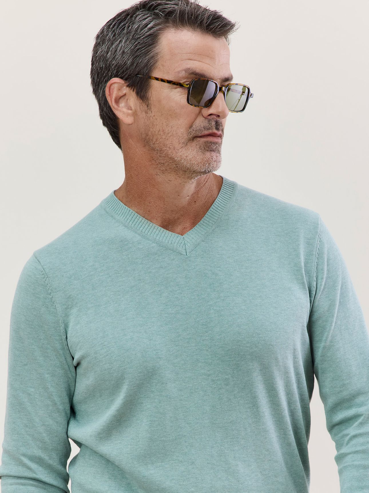 MAX MORETTI סריג וי כותנה סופימה