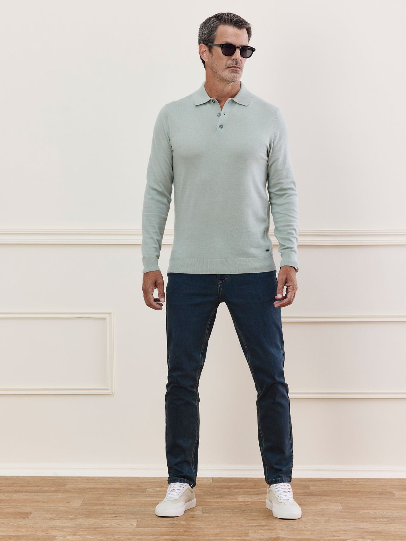 MAX MORETTI סריג פולו 100% צמר מרינו