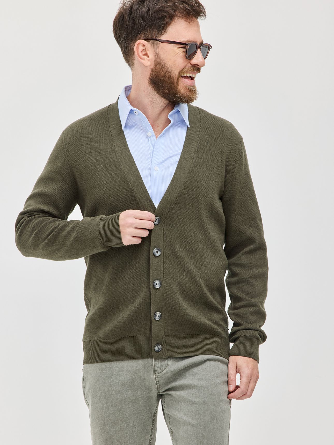 MAX MORETTI קרדיגן סרוג טנסל כותנה