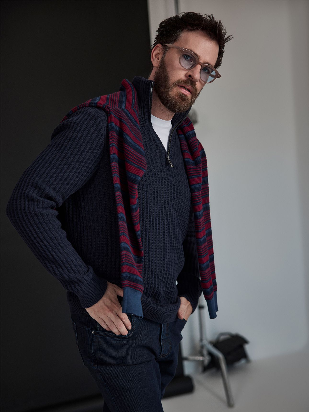 HECHTER PARIS ריב חצי רוכסן 100% כותנה