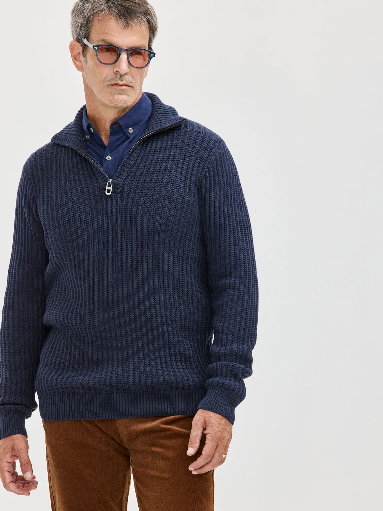 HECHTER PARIS ריב חצי רוכסן 100% כותנה