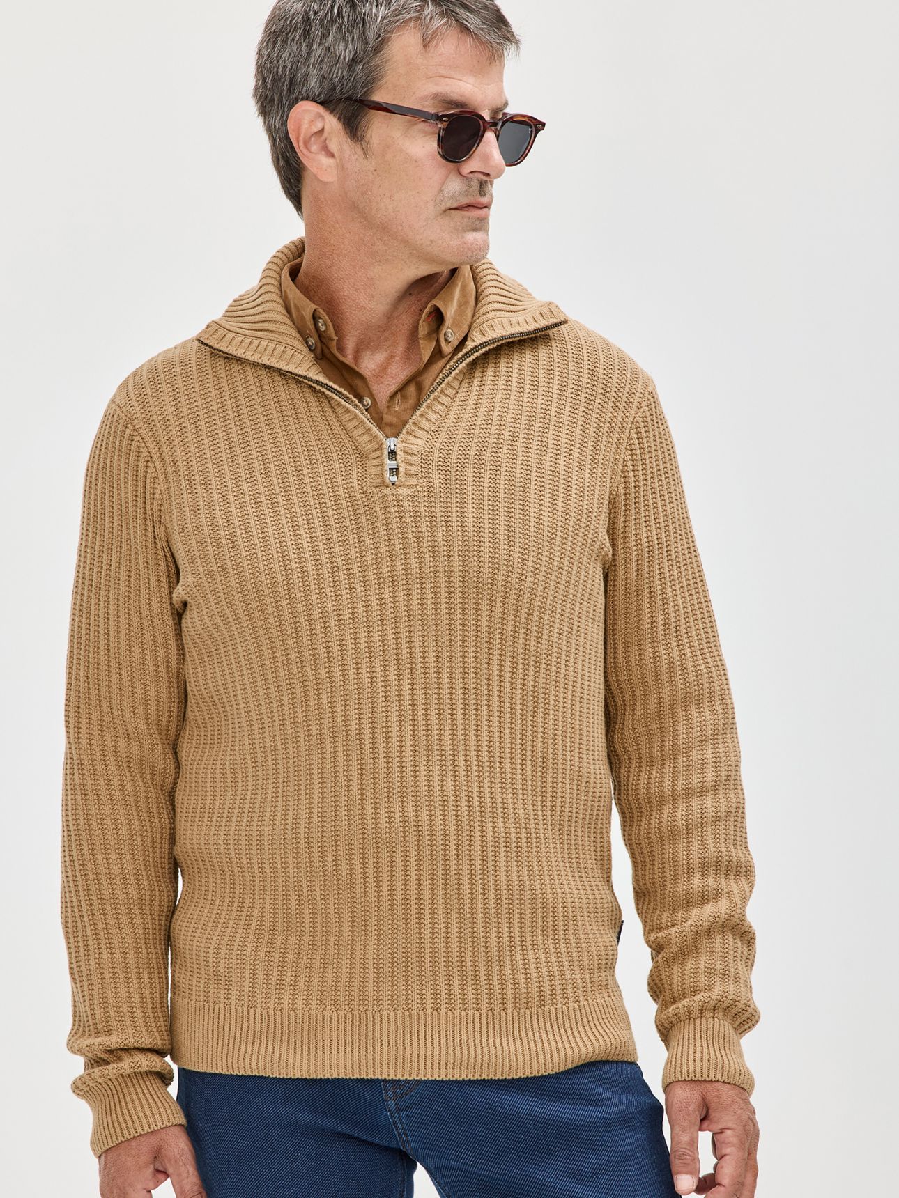 HECHTER PARIS ריב חצי רוכסן 100% כותנה