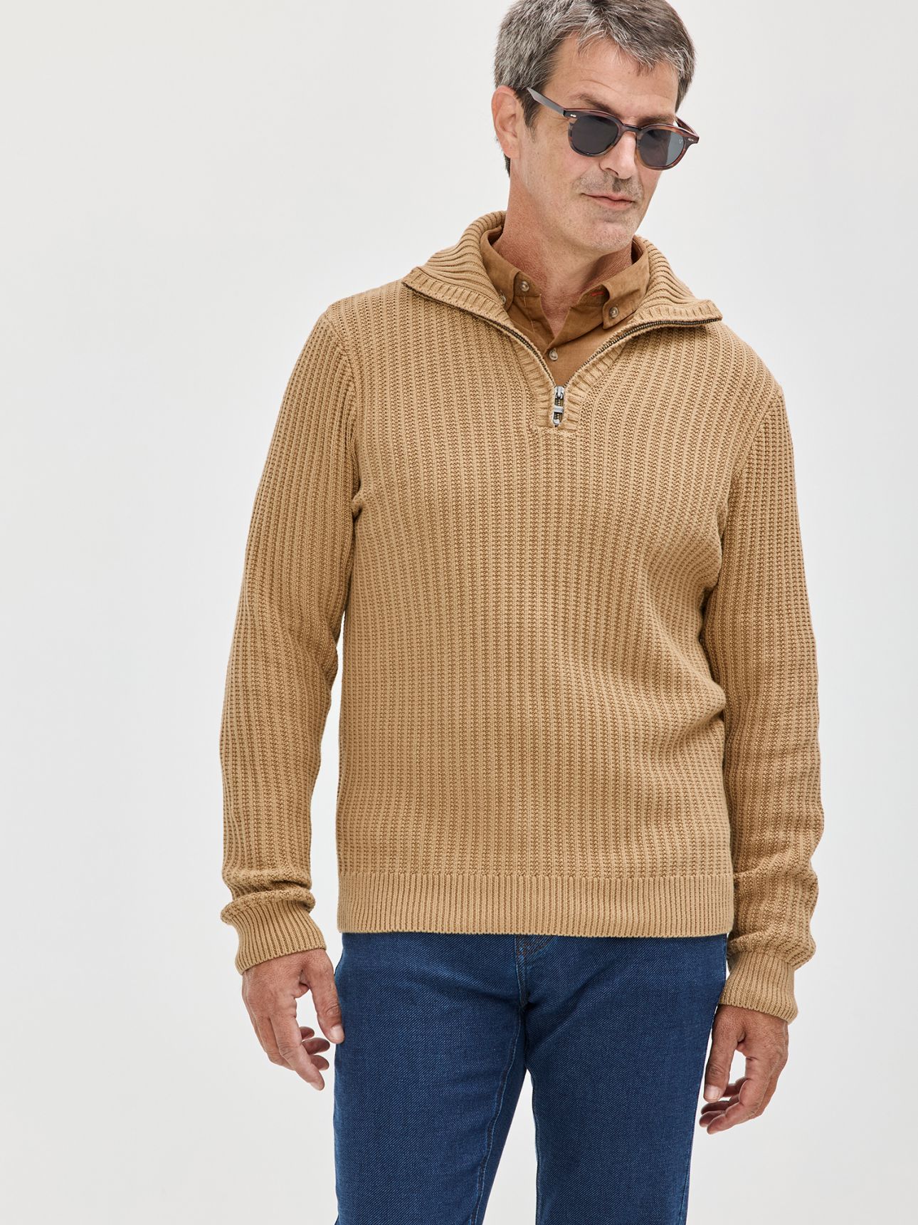 HECHTER PARIS ריב חצי רוכסן 100% כותנה