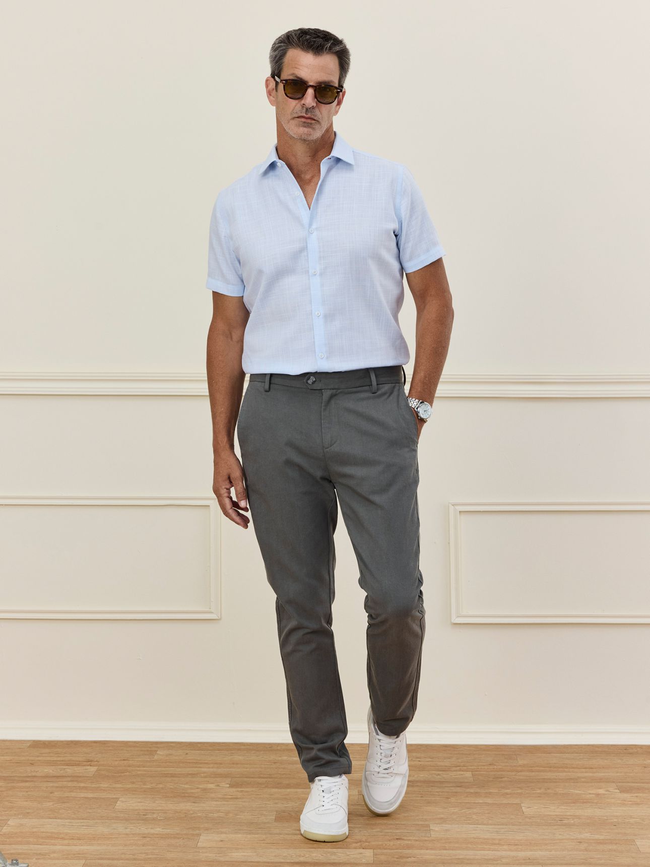 HECHTER PARIS מכנסי צ’ינו טנסל