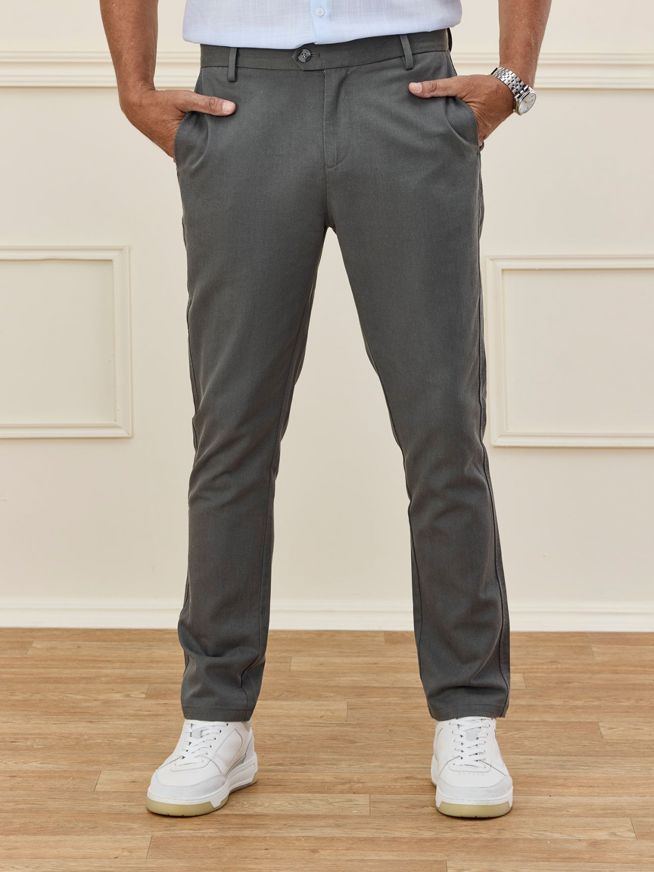 HECHTER PARIS מכנסי צ’ינו טנסל